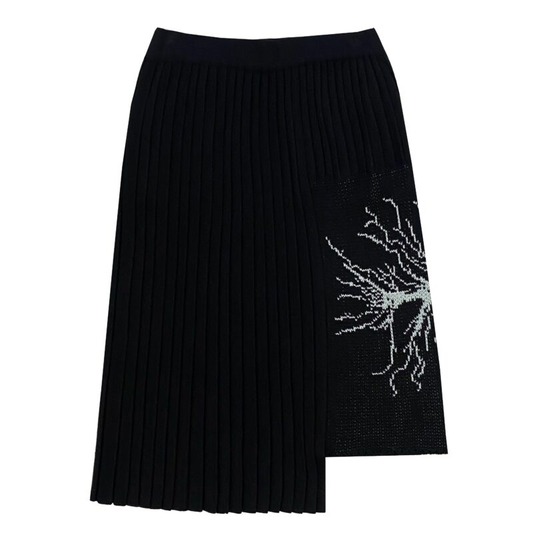 ASYMMETRICAL ROOTS KNITTED SKIRT