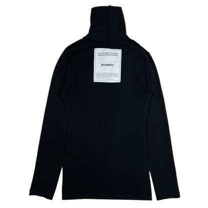 Vetements Black Fitted Inside Out Turtleneck