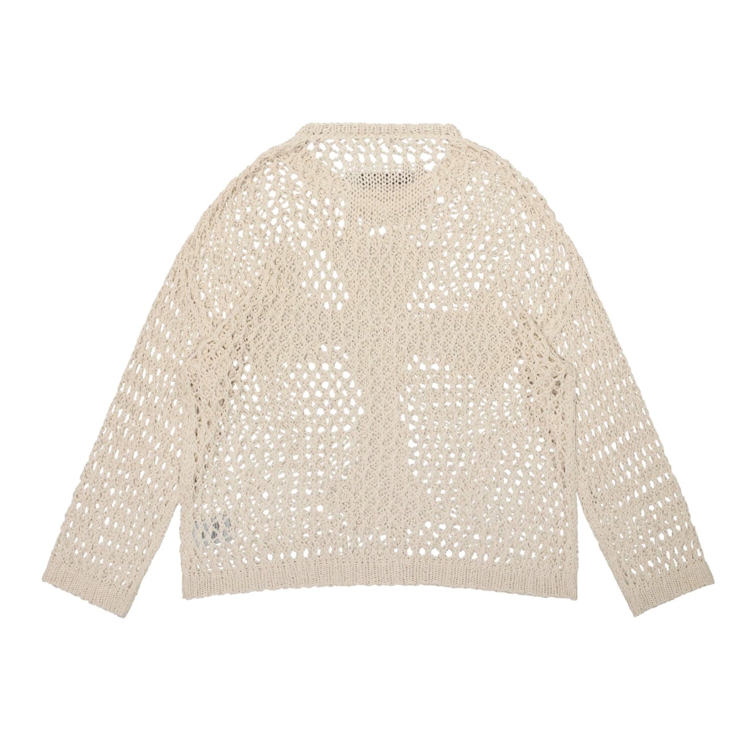 Beige Cross Net Sweater