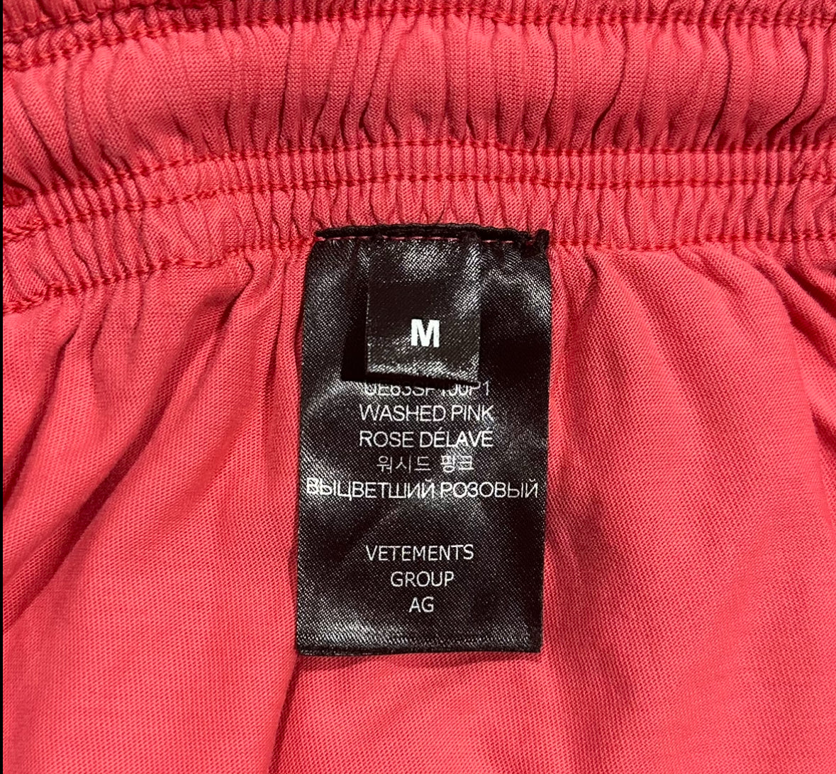 Vetements Limited Edition Double Layered Pink Seeatpants