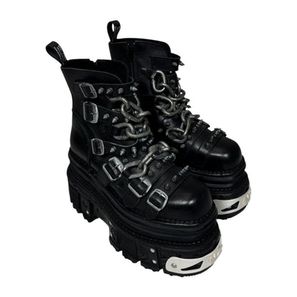 Natasha Zinko x New Rock 90Mm Hiking Black Boots