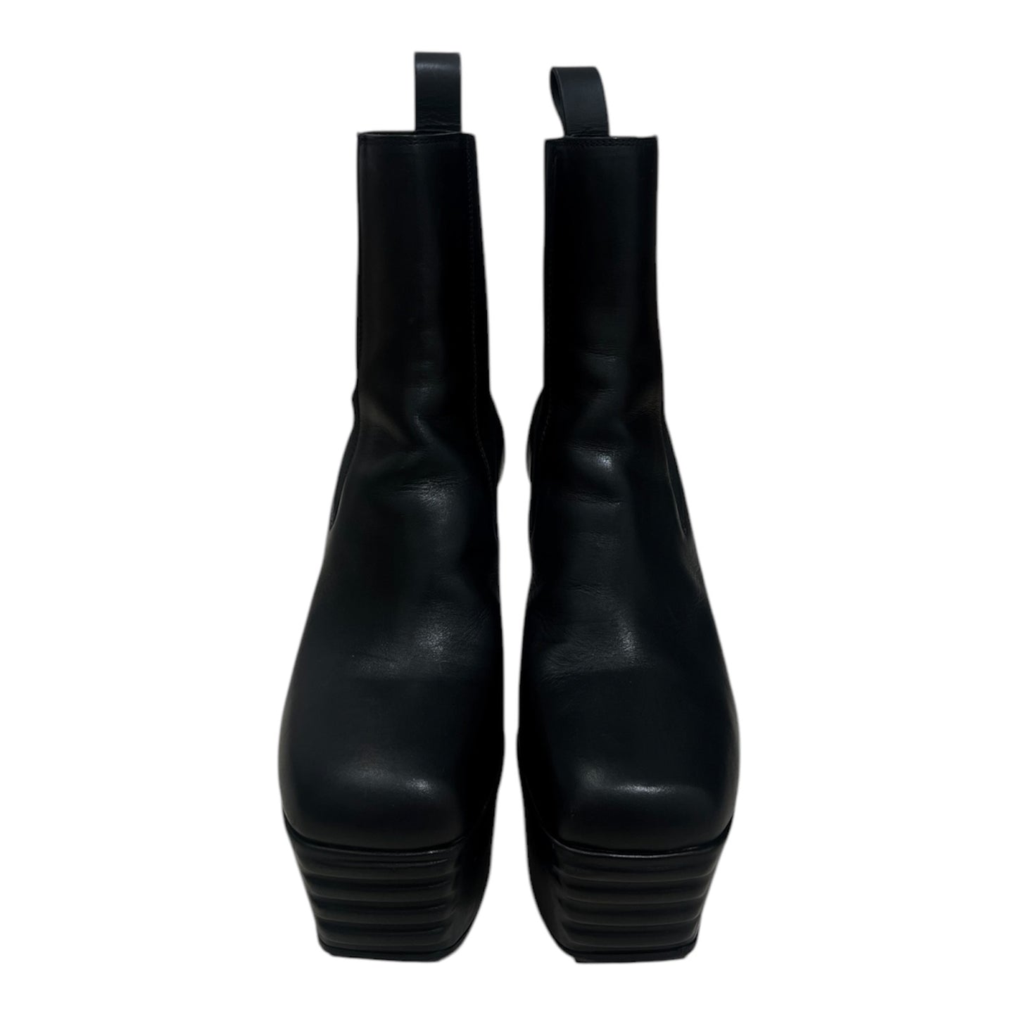 Rick Owens Kiss Boots Leather Minimal Grill Beatle Platform Ankle / Biker Boots