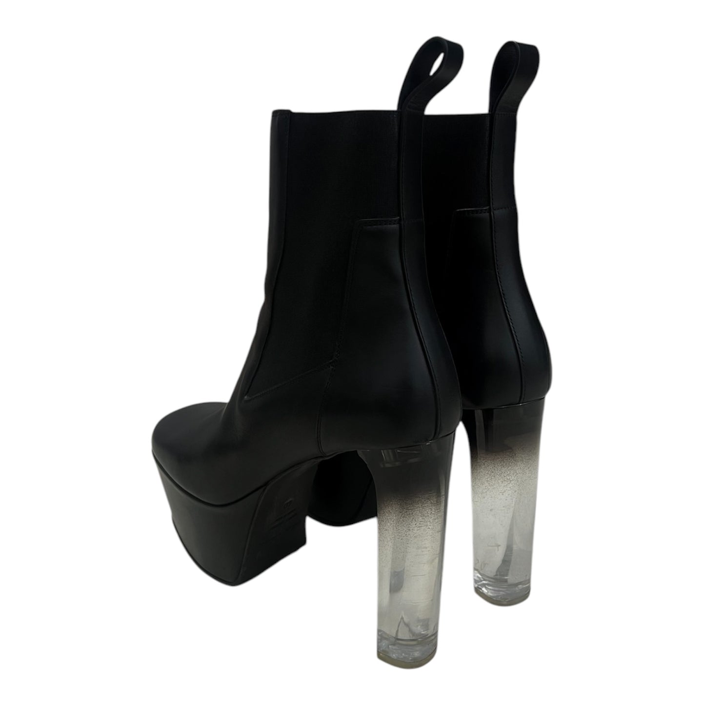 Rick Owens Kiss Boots Leather Minimal Grill Beatle Platform Ankle / Biker Boots