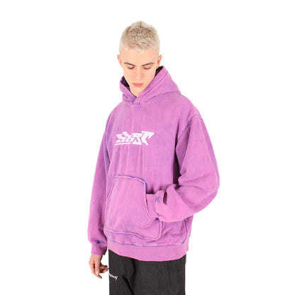 CYBER Washed Hoodie Purple