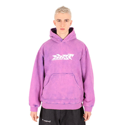 CYBER Washed Hoodie Purple